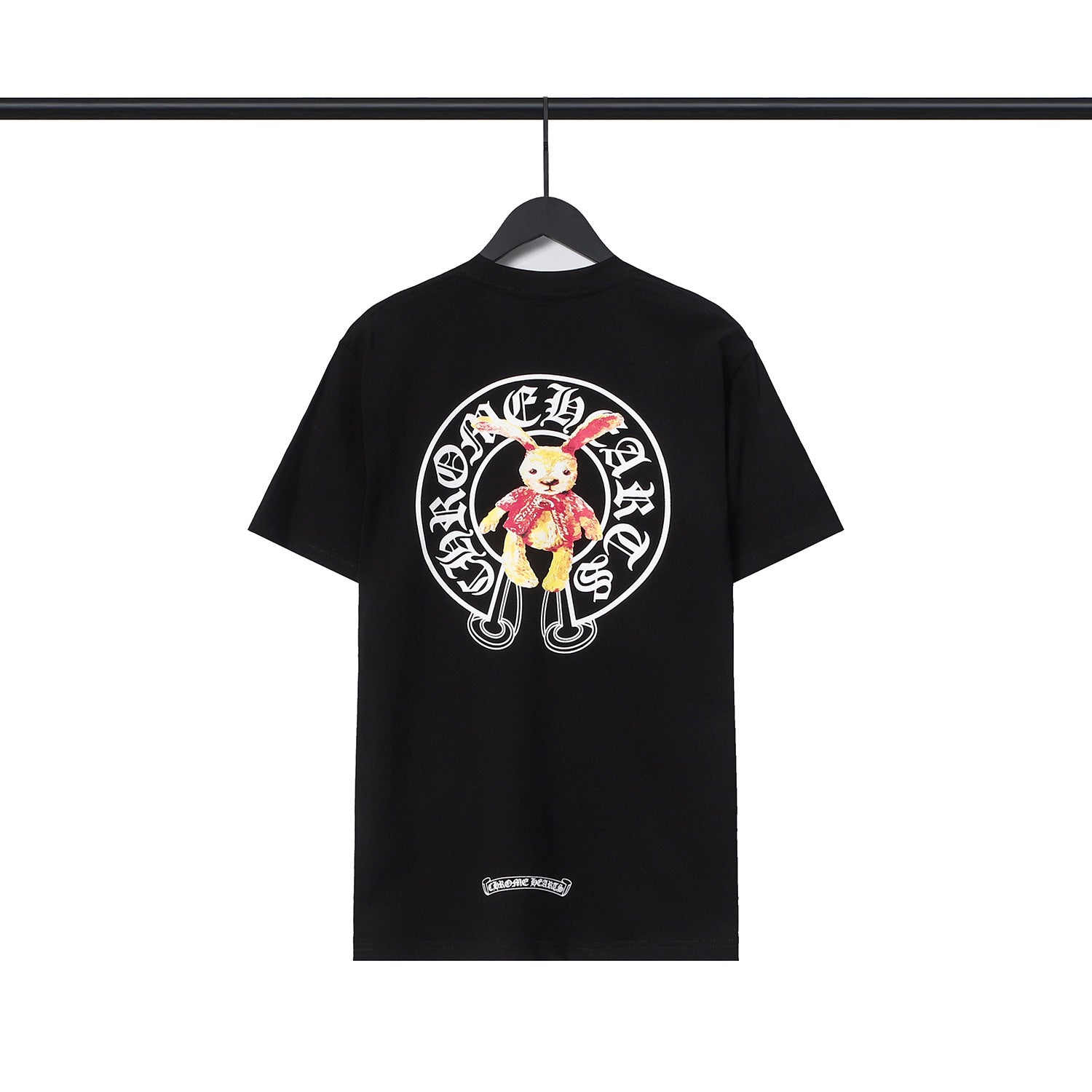 Chrome Heart T Shirts Croix Cross Leather Printed Short Sleeve T-Shirt