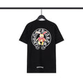 Chrome Heart T Shirts Croix Cross Leather Printed Short Sleeve T-Shirt