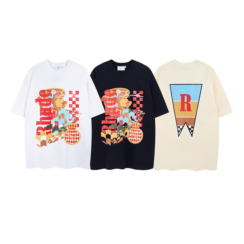 Rhude T-shirt Junior Letter Arrow R Label Short Sleeve T-shirt