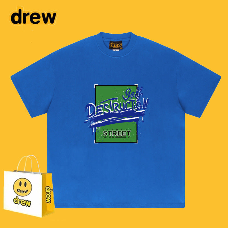 Drew T-shirts Short Sleeve T-shirt Smiley Face Short Sleeve