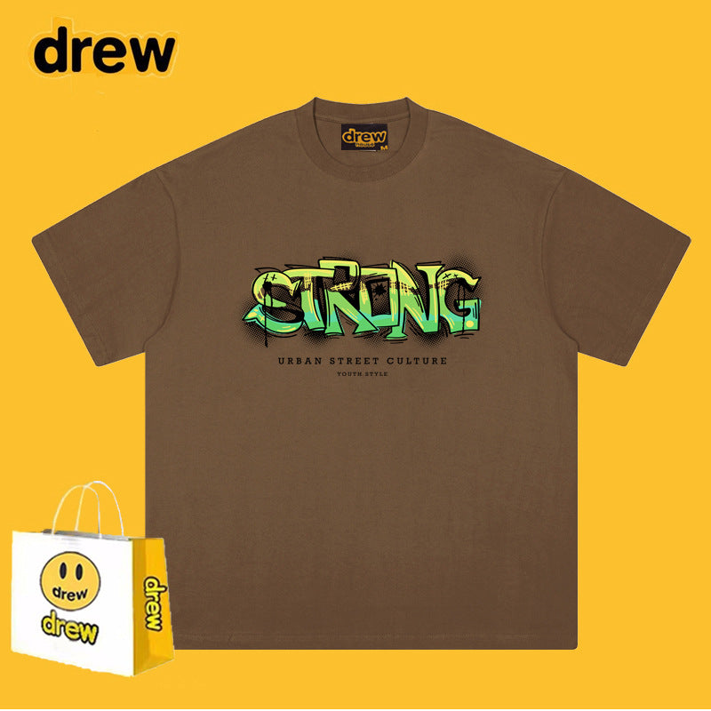 Drew T-shirts Smiley T-shirt Graffiti Printing