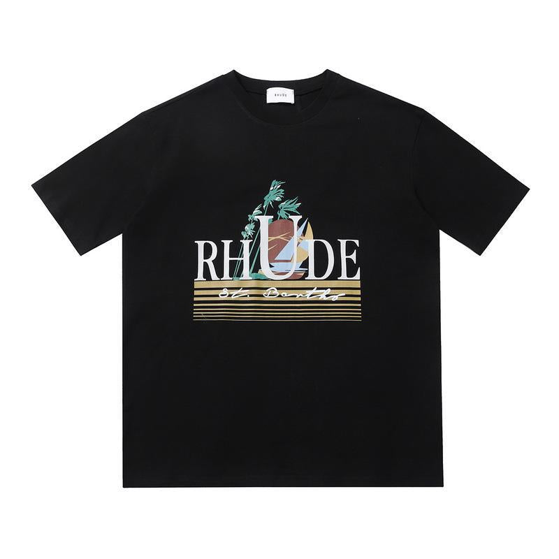 Rhude T-shirt Geometric Print Short Sleeve T-shirt