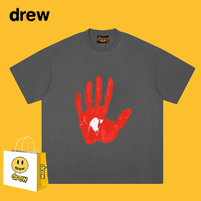 Drew T-shirts Cotton Short-Sleeved Smiley T-shirt