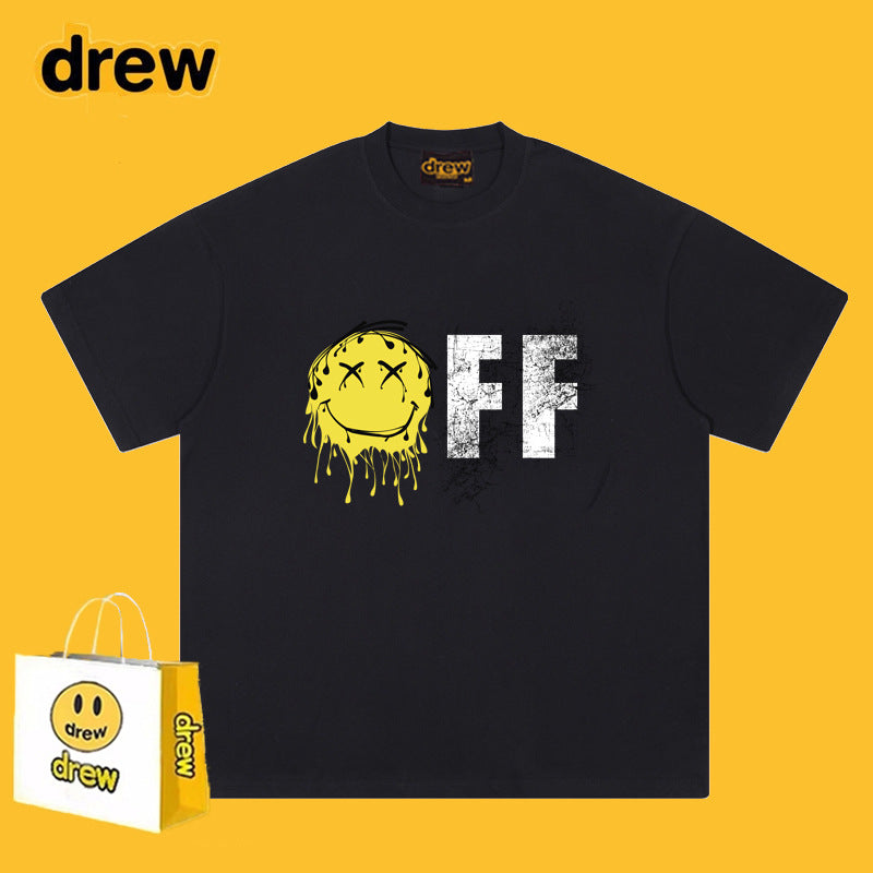 Drew T-shirts Short-Sleeved T-shirt Smiley Face