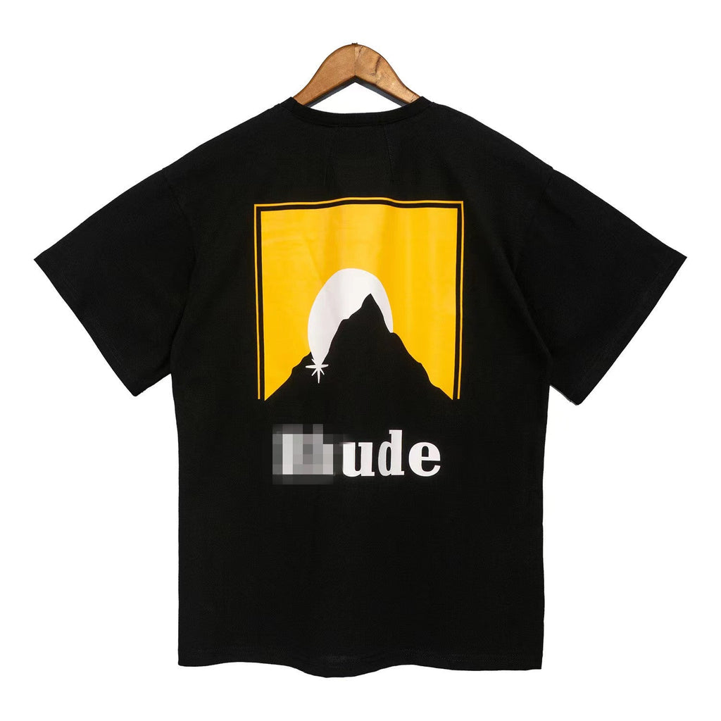 Rhude T-shirt Classic Sunset Theme Printed Short Sleeve T-shirt