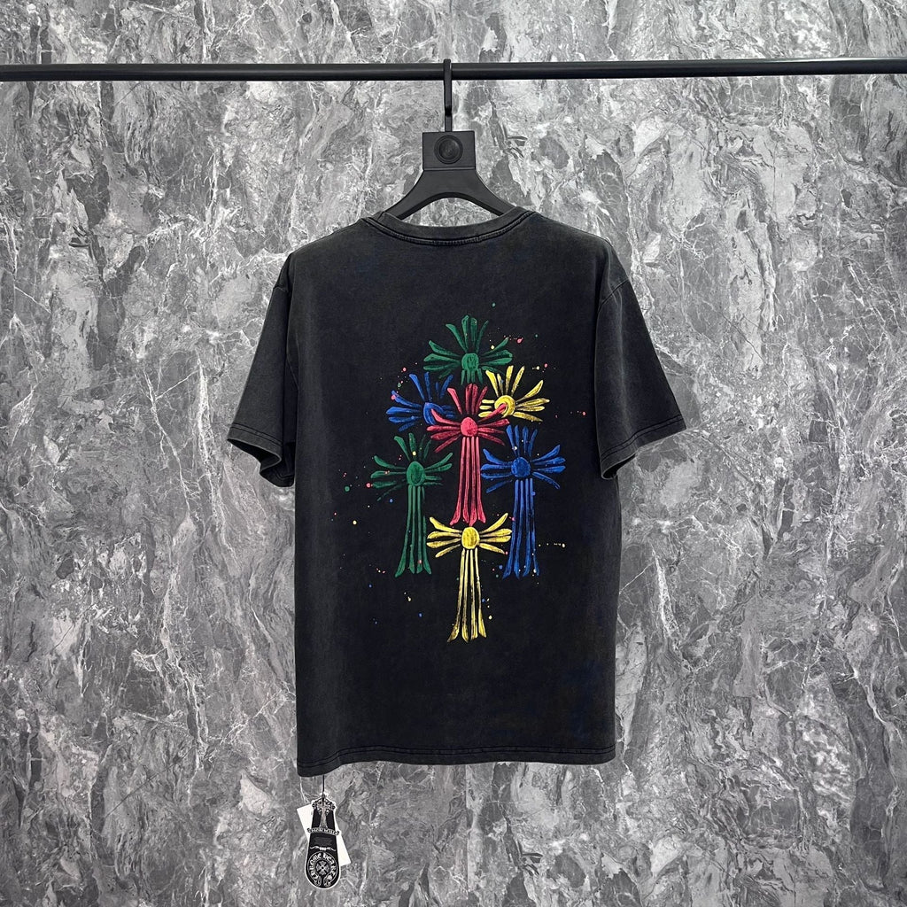 Chrome Heart T Shirts Croix Summer Trend Brand Short Sleeve Street