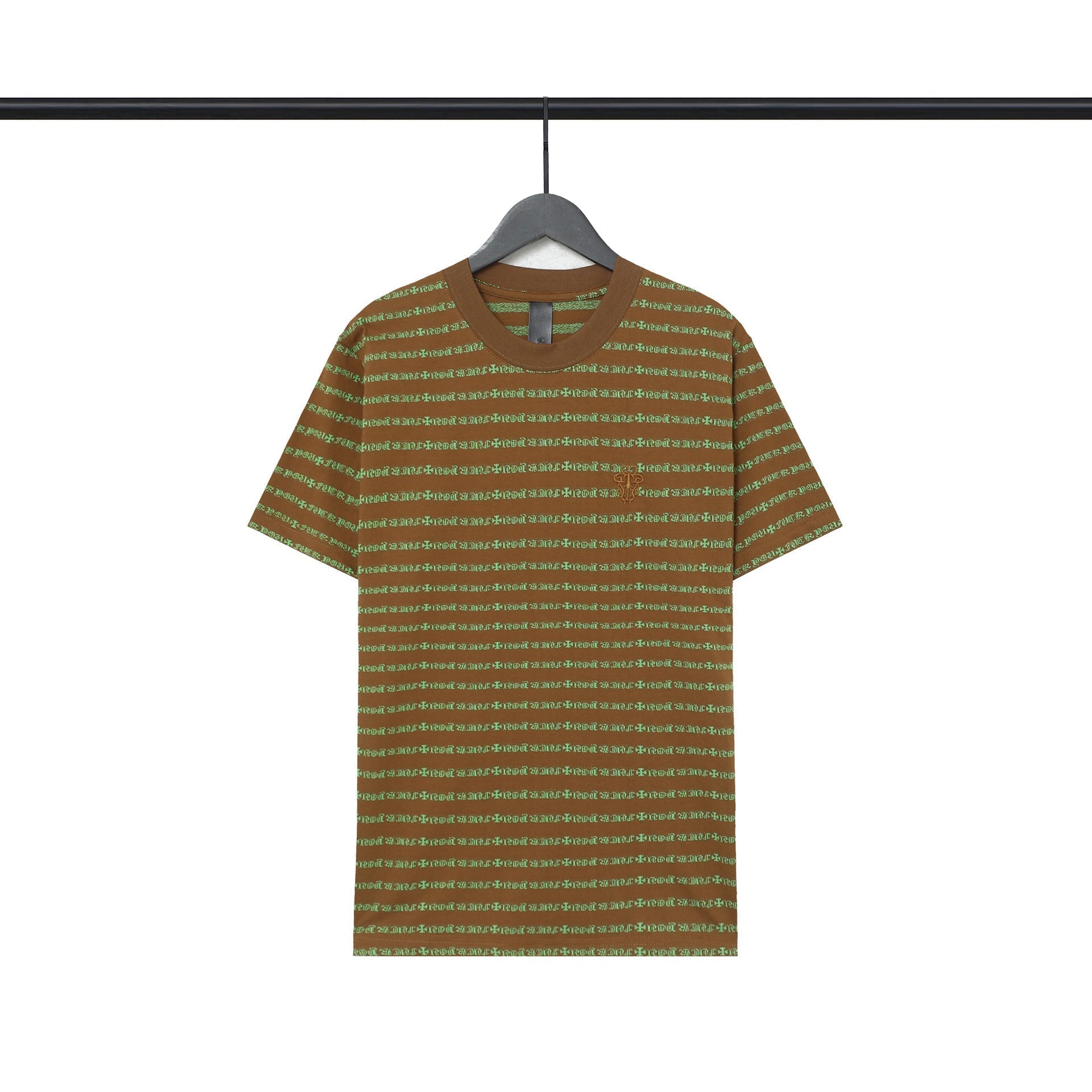 Chrome Heart T Shirts Poison Home Stripe Jacquard Embroidery Short Sleeve Couple T-Shirt