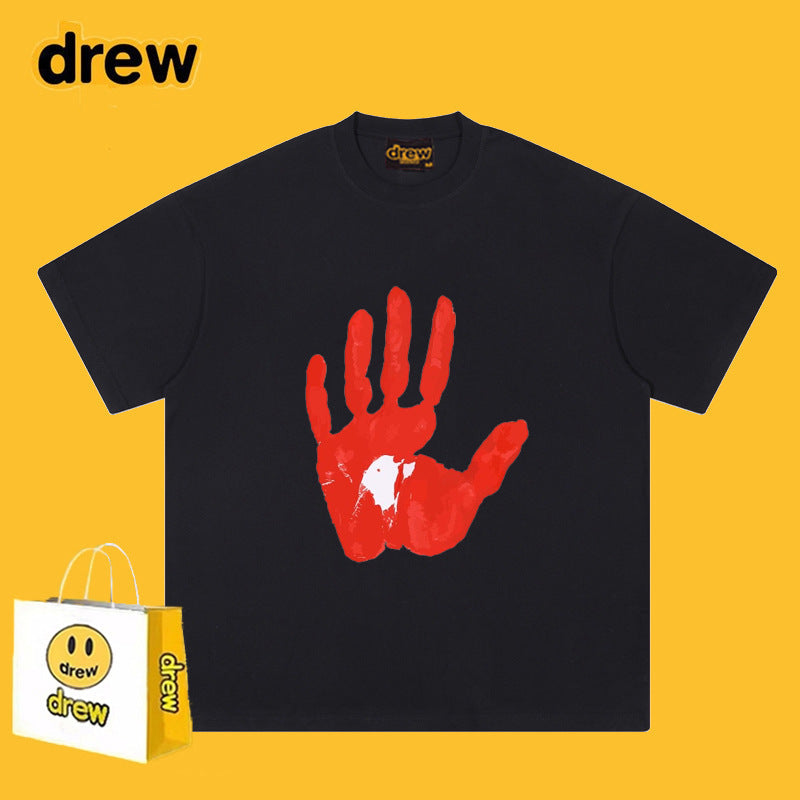 Drew T-shirts Cotton Short-Sleeved Smiley T-shirt