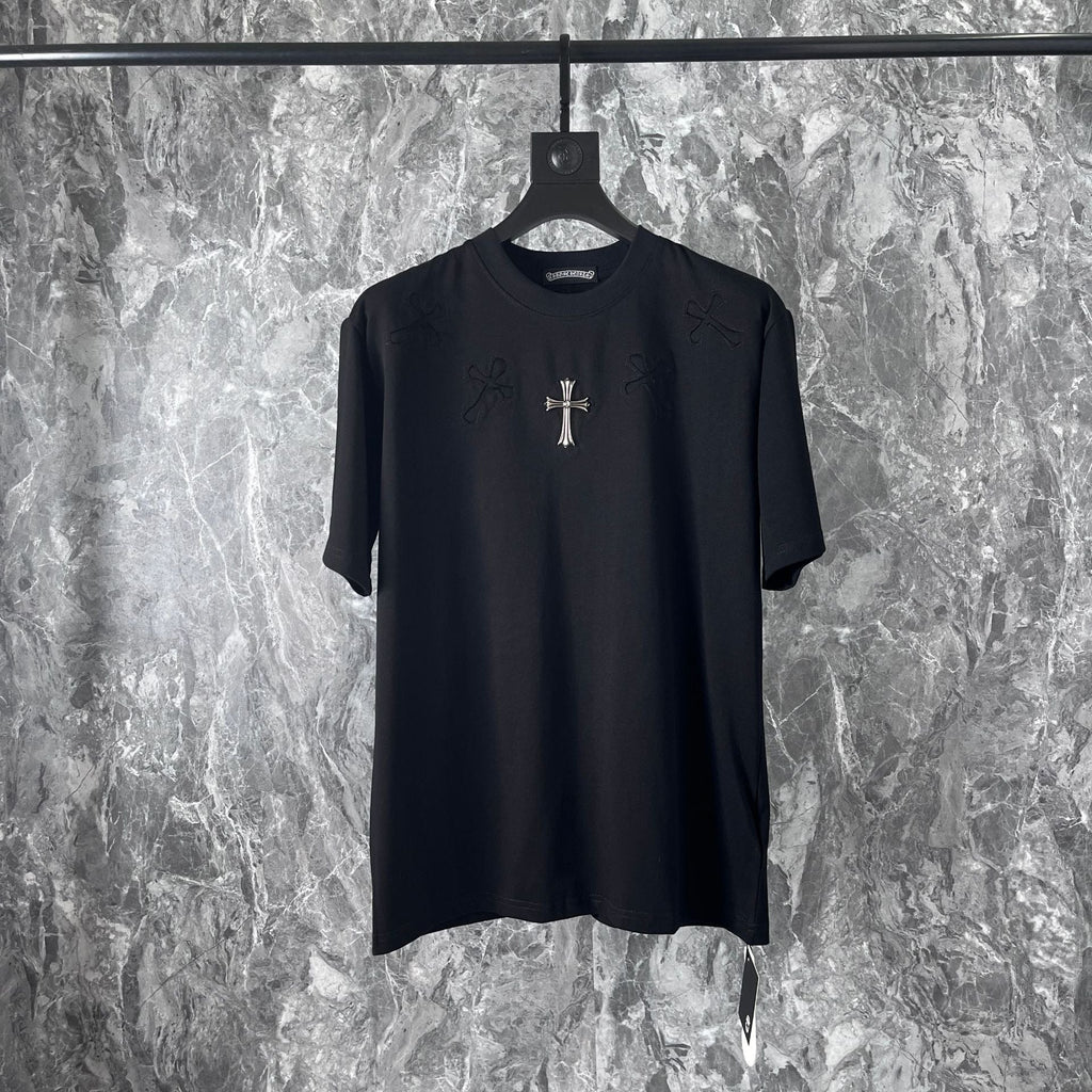 Chrome Heart T Shirts Cross Cotton Casual T-Shirt Couple Short Sleeve