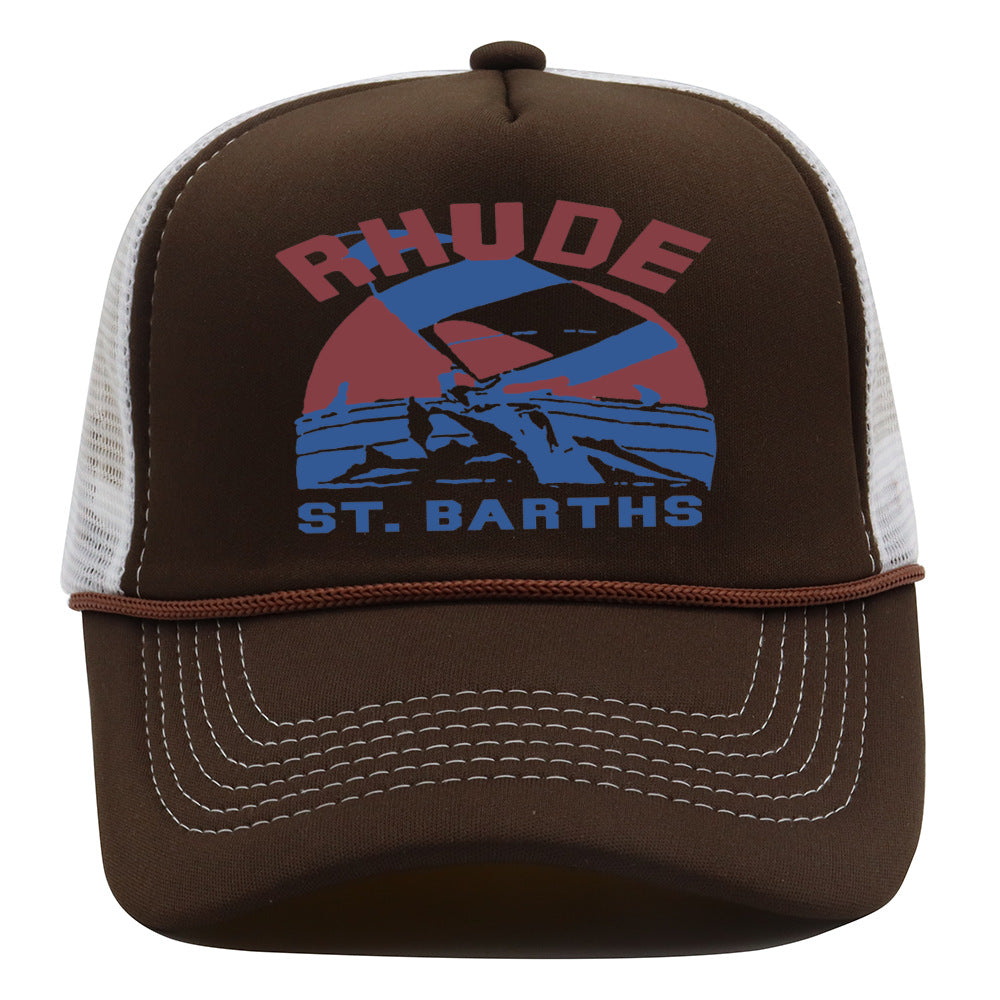 Rhude Hat Retro Outdoor Shade Baseball Net Cap