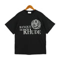 Rhude T-shirt Micro Label Letter Logo Line Pattern Short Sleeve T-shirt Loose