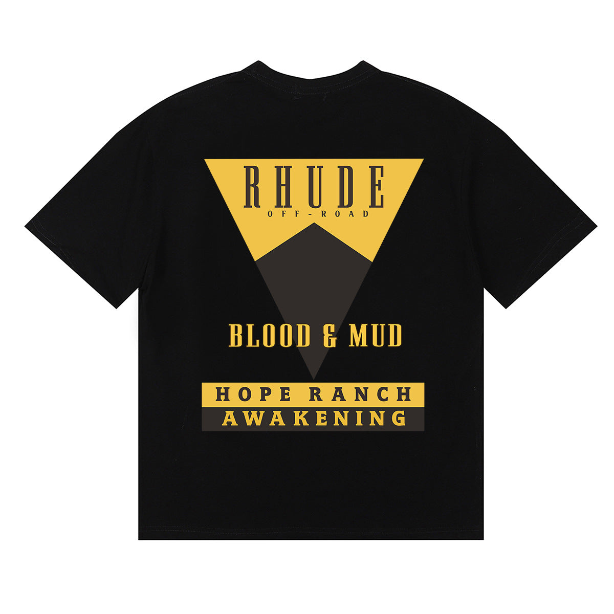 Rhude T-shirt Micro Label Letter Skull Print Short Sleeve T-shirt