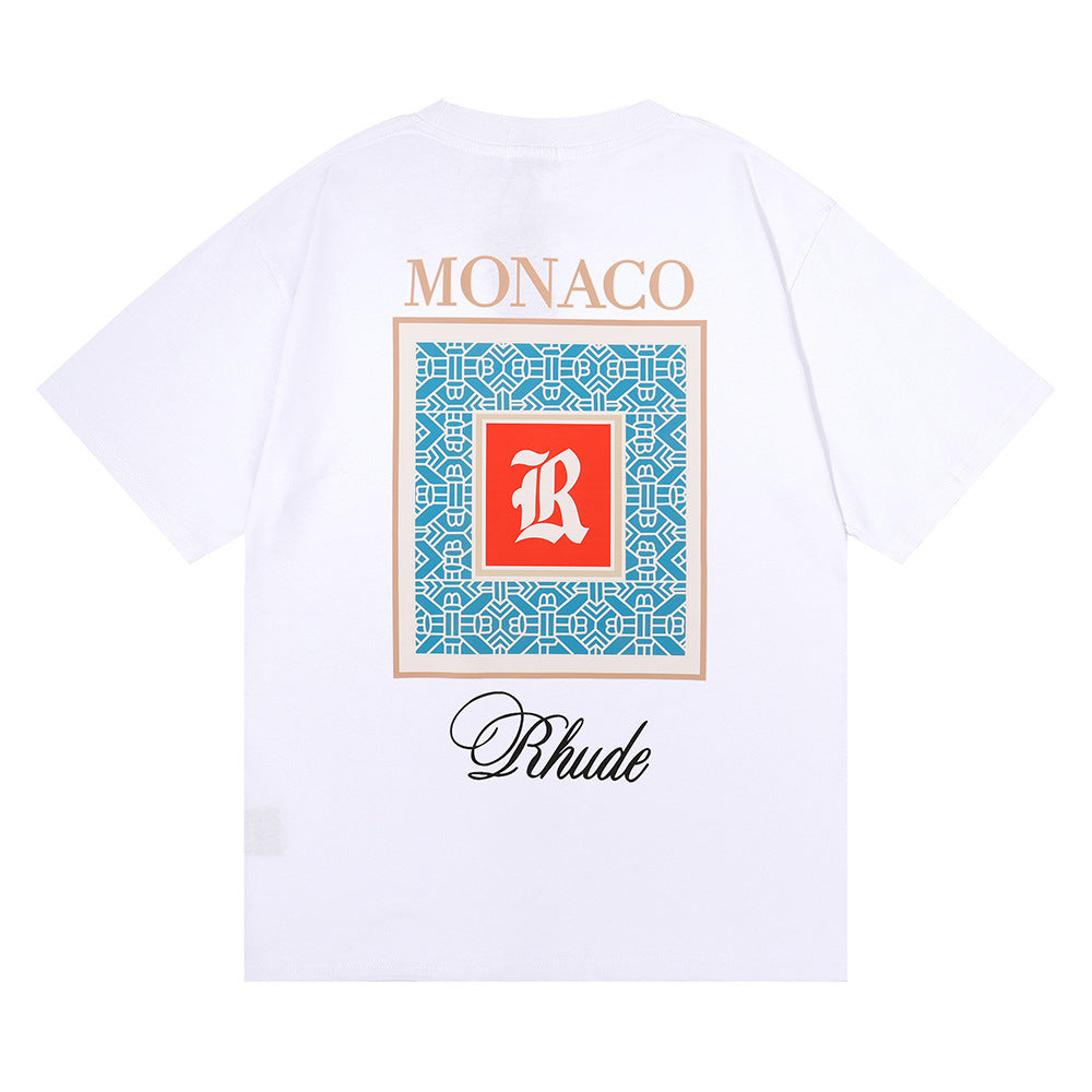 Rhude T-shirt Moroccan Micro Printed Short Sleeve T-shirt