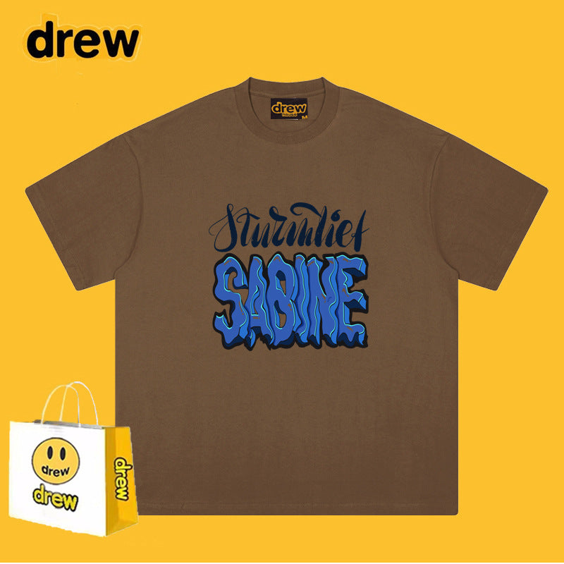Drew T-shirts Smiley Letter Printed T-shirt