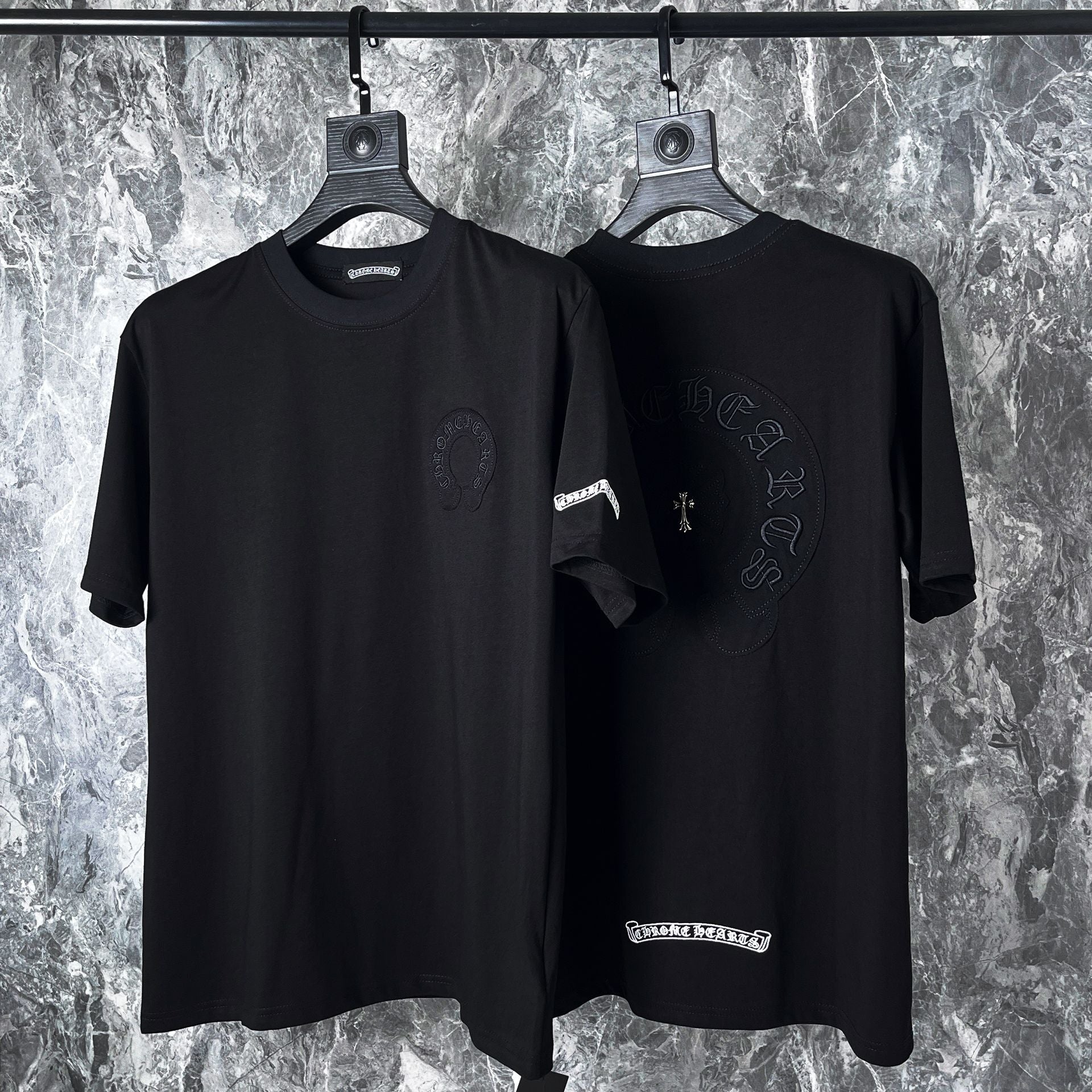 Chrome Heart T Shirts Croix Heavy Industry Embroidery Short Sleeve T-Shirt