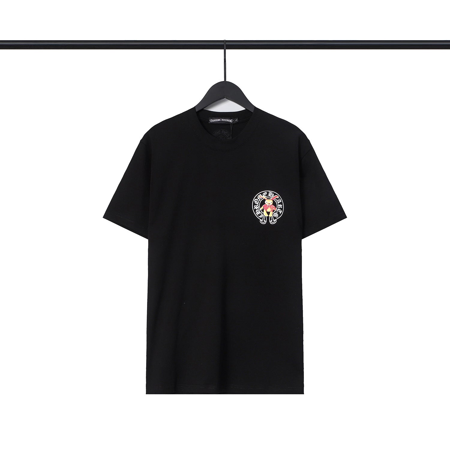 Chrome Heart T Shirts Croix Cross Leather Printed Short Sleeve T-Shirt