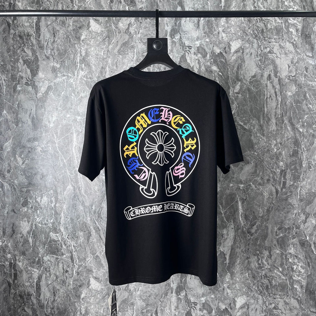 Chrome Heart T Shirts Cross Horseshoe Print Embroidery T-Shirt Short Sleeve