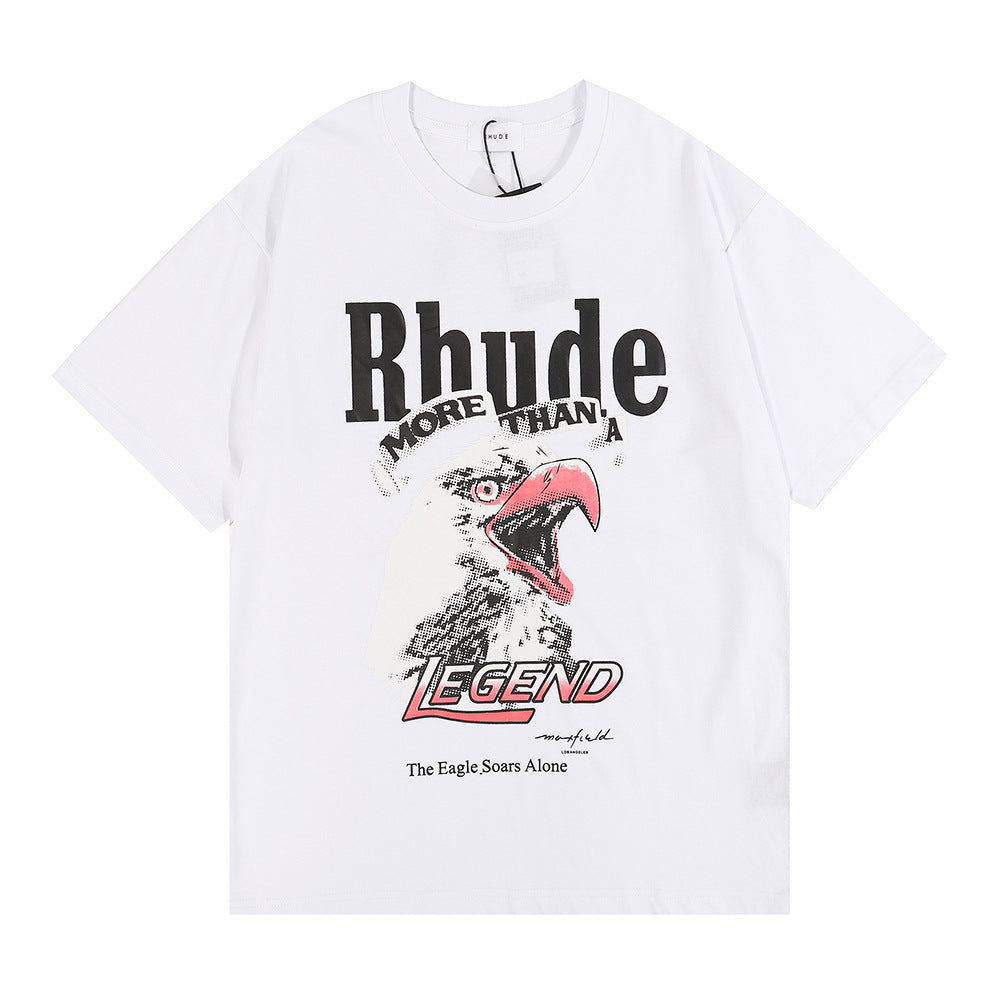 Rhude T-shirt Micro Eagle Letter Print Short Sleeve T-shirt