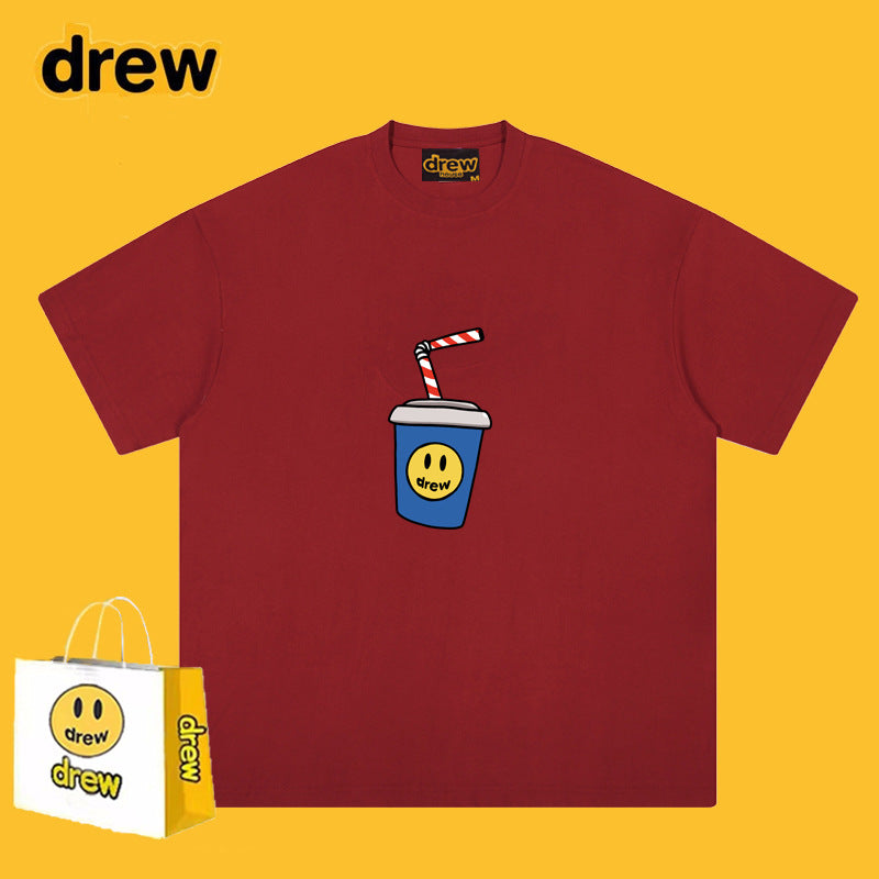 Drew T-shirts Short Sleeve Cola Loose Men
