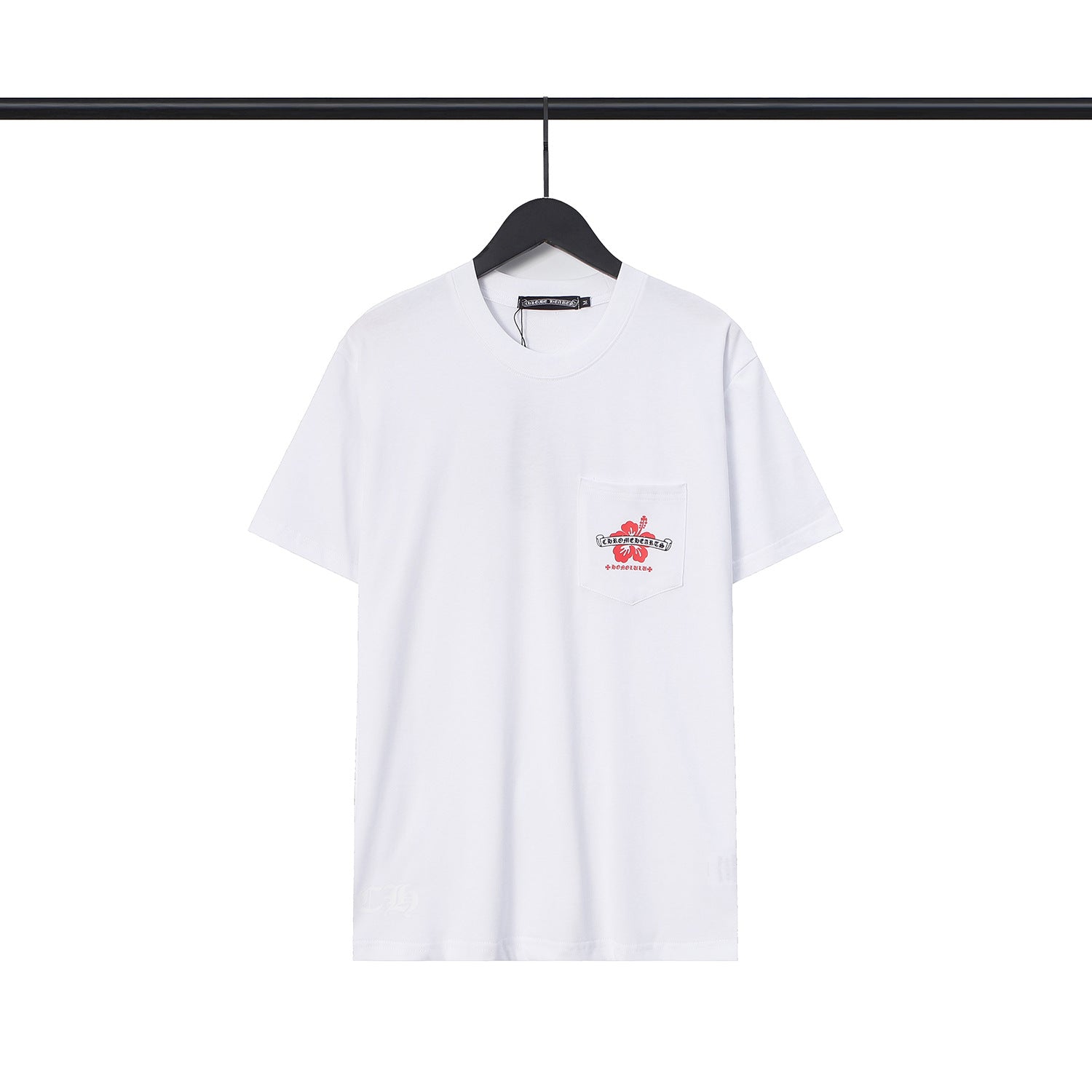 Chrome Heart T Shirts CH Flower Sanskrit Casual Short Sleeve T-Shirt Loose