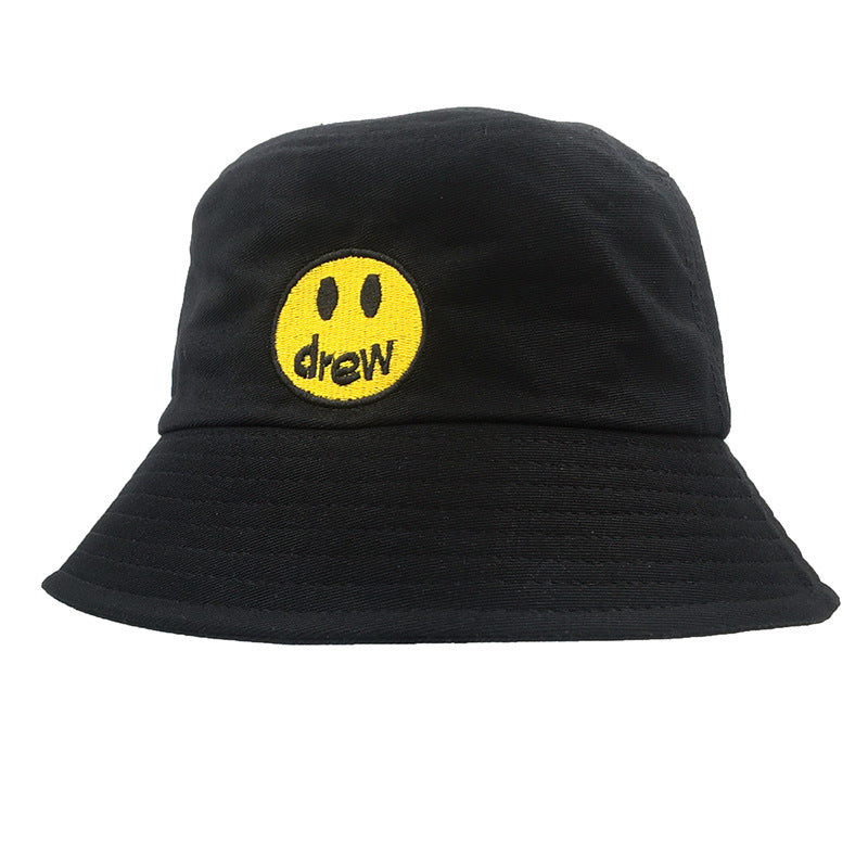 Drew House Justin Bieber Hat Bucket Hat Fishing Cap Cotton Print Fisherman Hat Sun-Shade Fisherman Hat Men and Women Casual
