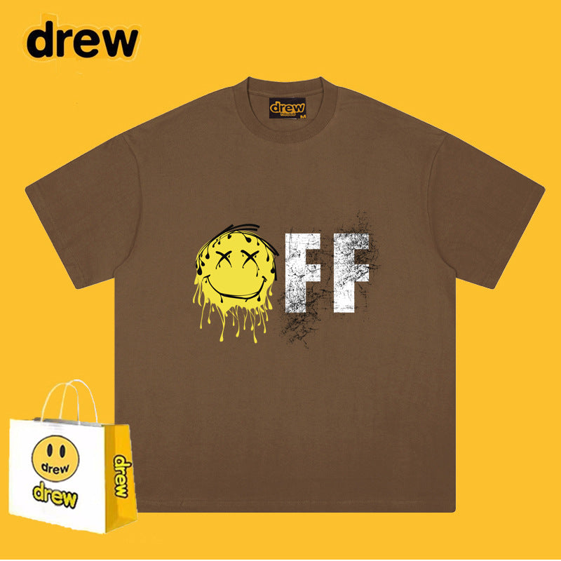 Drew T-shirts Short-Sleeved T-shirt Smiley Face