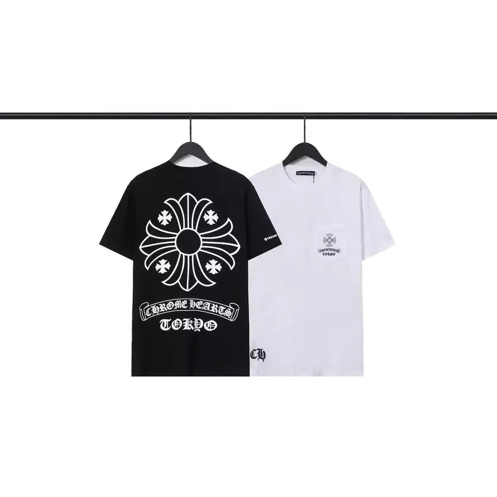 Chrome Heart T Shirts Croix Cross Gypsy Cotton Crew Neck Short Sleeve T-Shirt