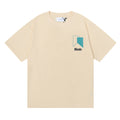 Rhude T-shirt Micro Standard Geometric Square Color Matching Printed Short Sleeve T-shirt