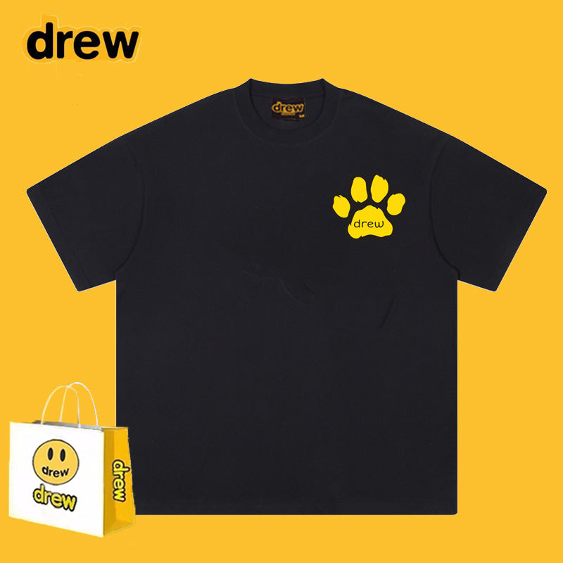 Drew T-shirts Short Sleeve Smiley round Neck Short Sleeve