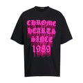 Chrome Heart T Shirts Logo Letter Print Crew Neck T-Shirt Loose Short Sleeves