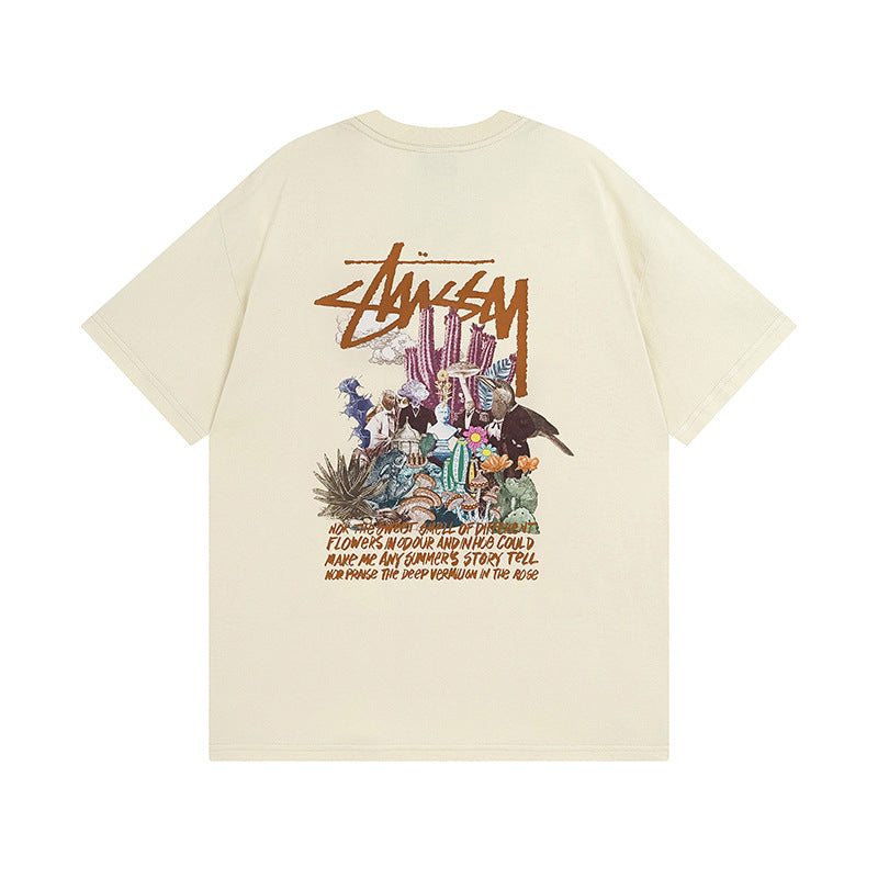 Stussy T-Shirts Casual Loose Couple T-Shirts