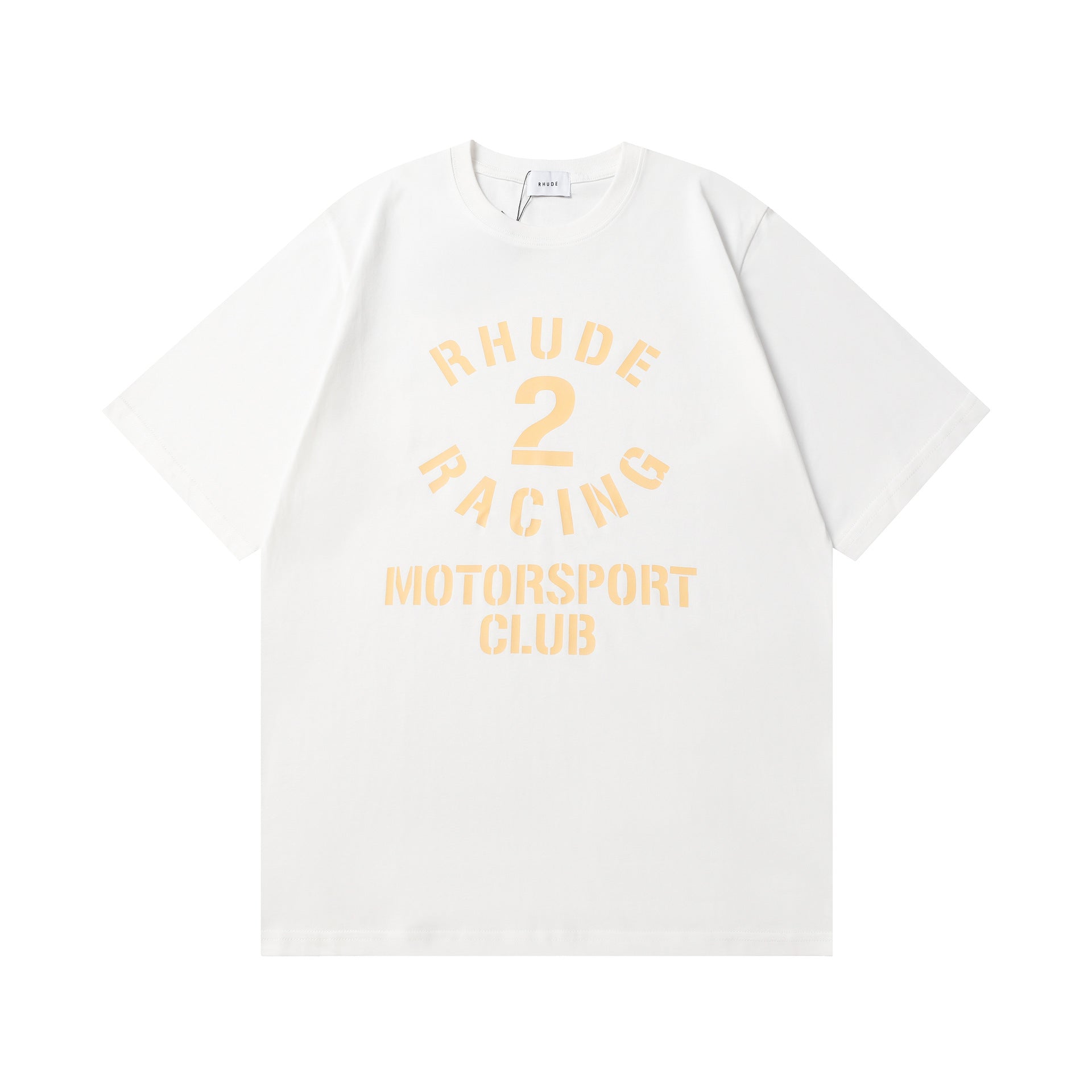 Rhude T-shirt Racing Club Alphabet Slogan Printed Short Sleeve T-shirt