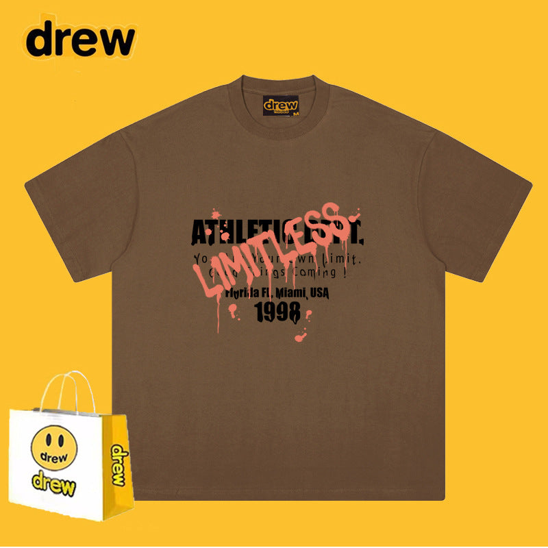 Drew T-shirts Smiley Face Short Sleeve T-shirt