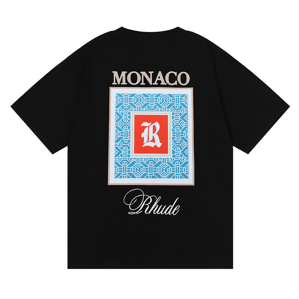 Rhude T-shirt Moroccan Micro Printed Short Sleeve T-shirt