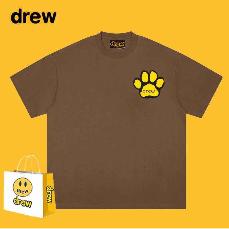 Drew T-shirts Short Sleeve Smiley round Neck Short Sleeve