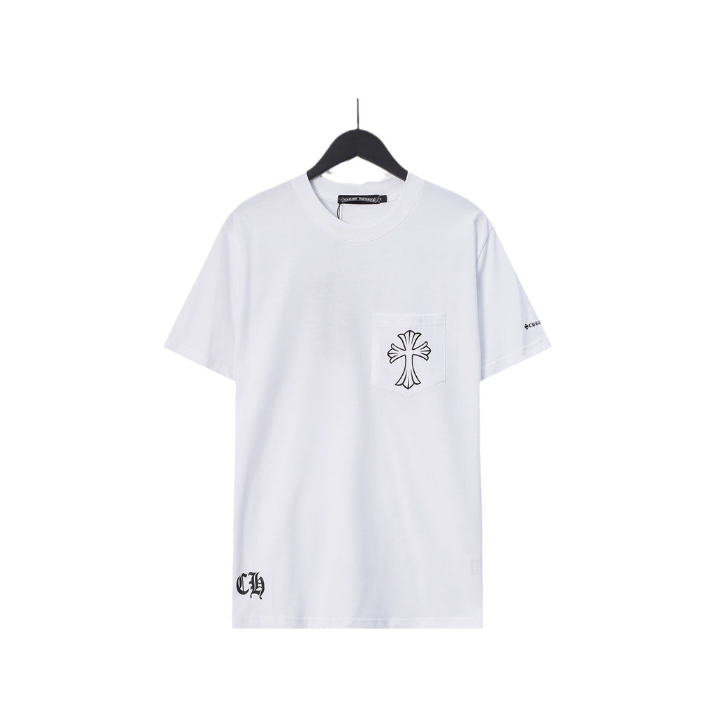 Chrome Heart T Shirts Sanskrit Color Printing Loose Casual Crew Neck Short Sleeve T-Shirt
