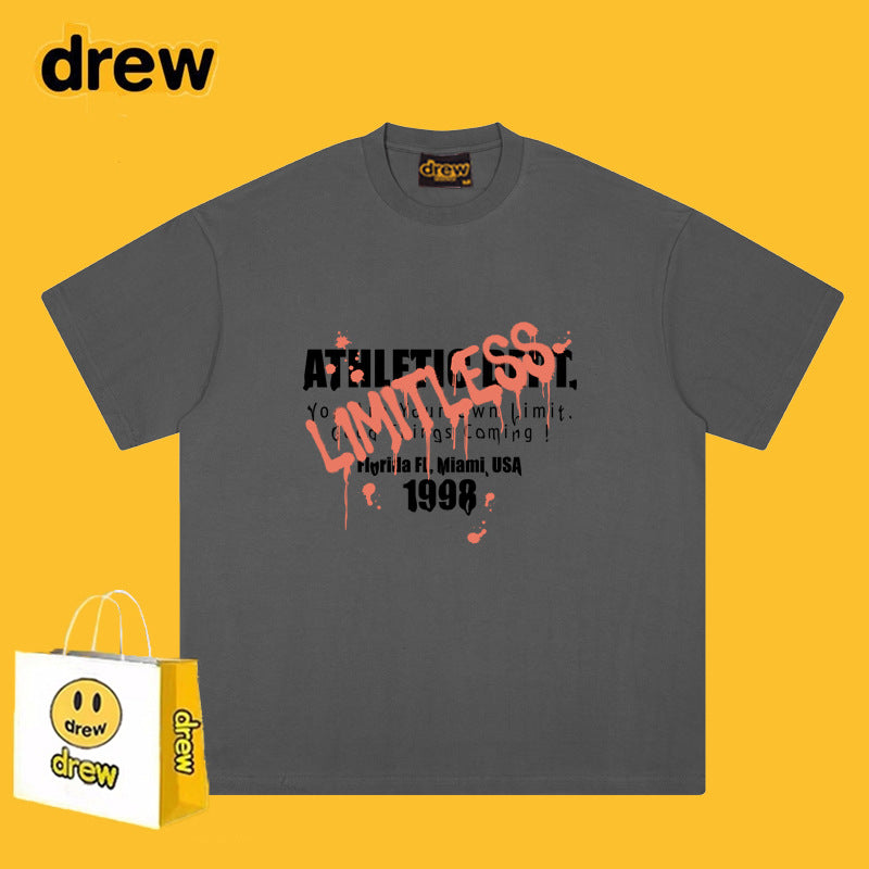 Drew T-shirts Smiley Face Short Sleeve T-shirt