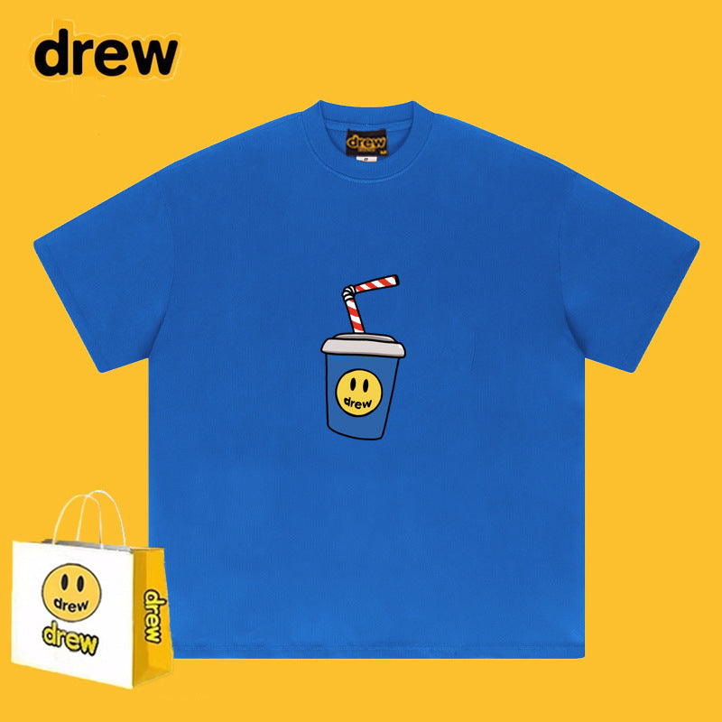 Drew T-shirts Short Sleeve Cola Loose Men