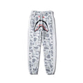 Bathing Ape Pant Shark Head Print Luminous Starry Sky Trousers Men's and Women's Casual Pants Sweatpants