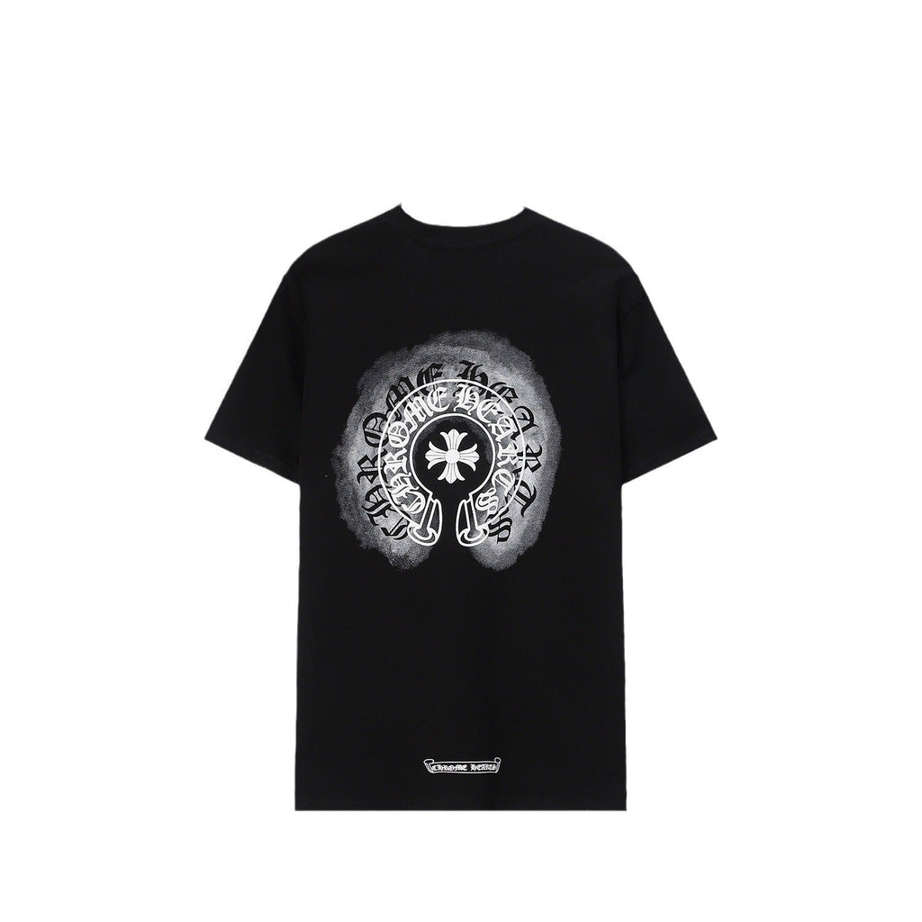 Chrome Heart T Shirts Sanskrit cross logo short-sleeved men's T-shirt