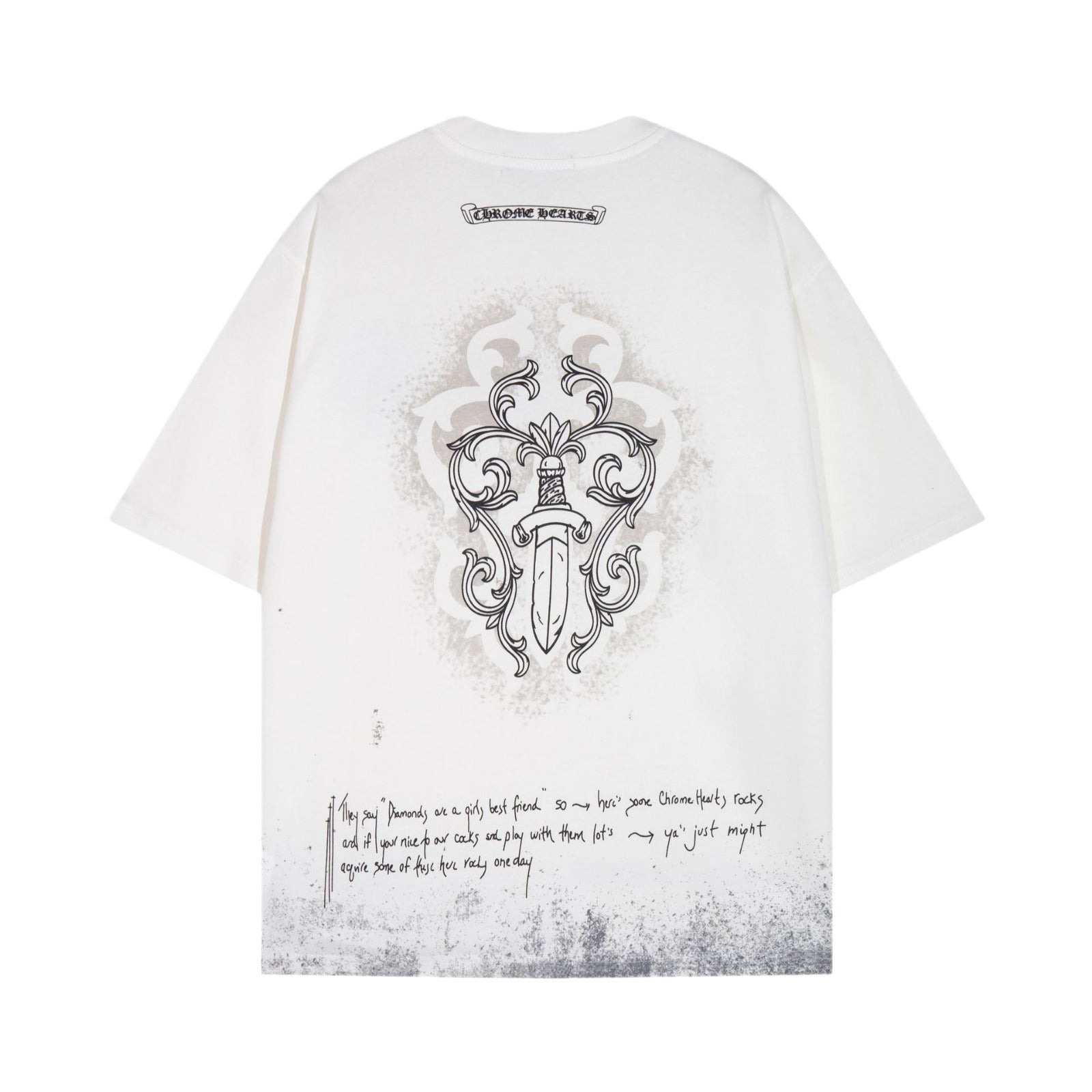 Chrome Heart T Shirts Sanskrit Short Sleeve T-Shirt Crew Neck