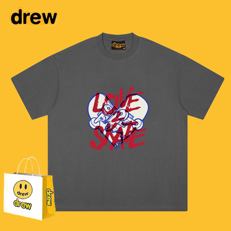 Drew T-shirts Cotton Short Sleeve Short Sleeve T-shirt Loose