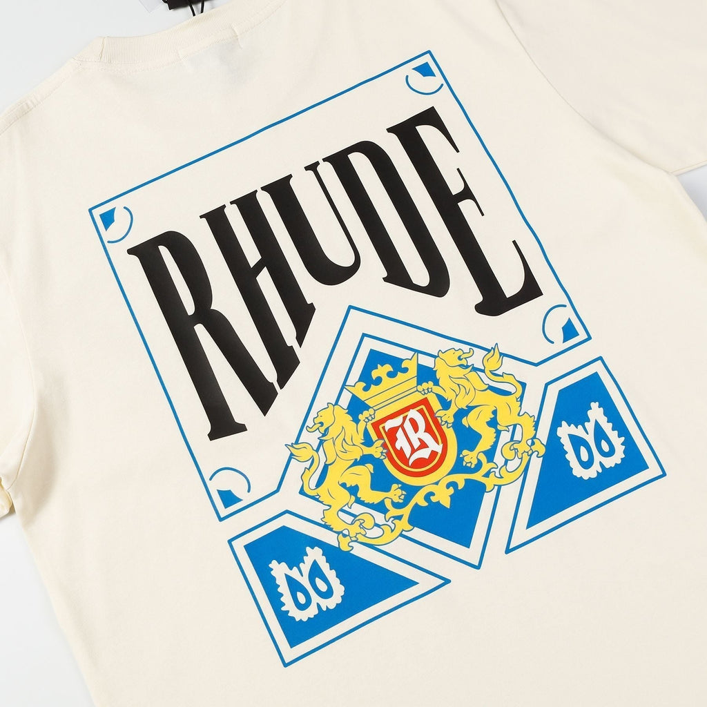 Rhude T-shirt Micro Standard Poker Printed Short Sleeve T-shirt
