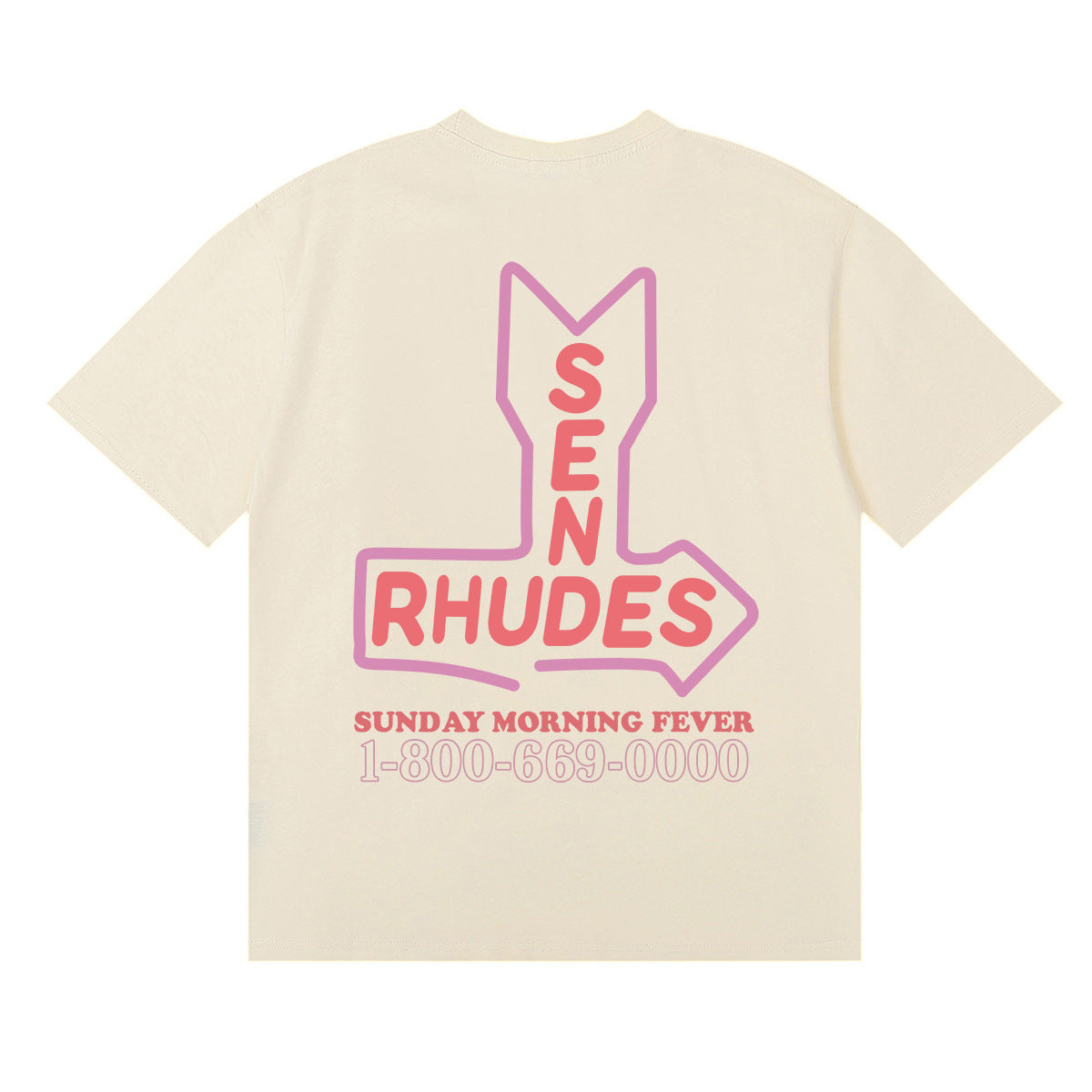 Rhude T-shirt Micro Label Letter Skull Print Short Sleeve T-shirt
