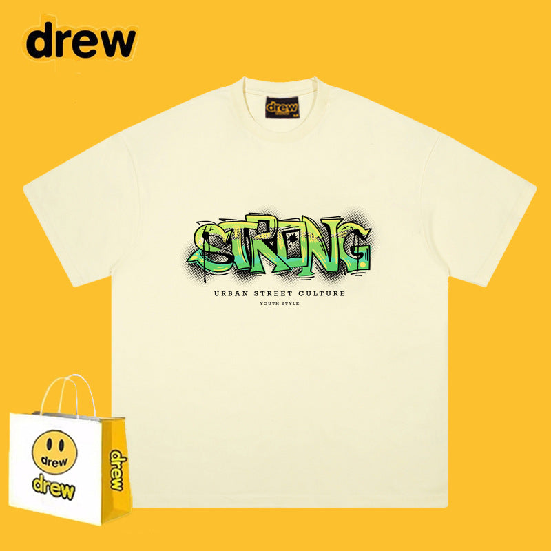 Drew T-shirts Smiley T-shirt Graffiti Printing