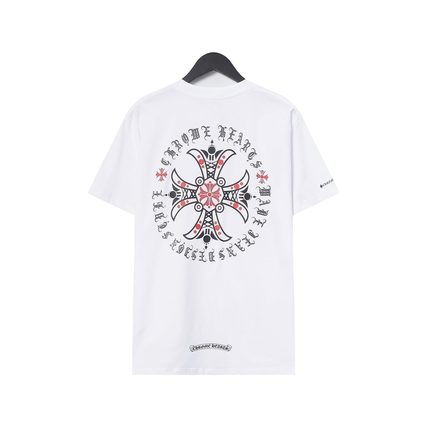 Chrome Heart T Shirts Croix Cross Leather Printed Short Sleeve T-Shirt