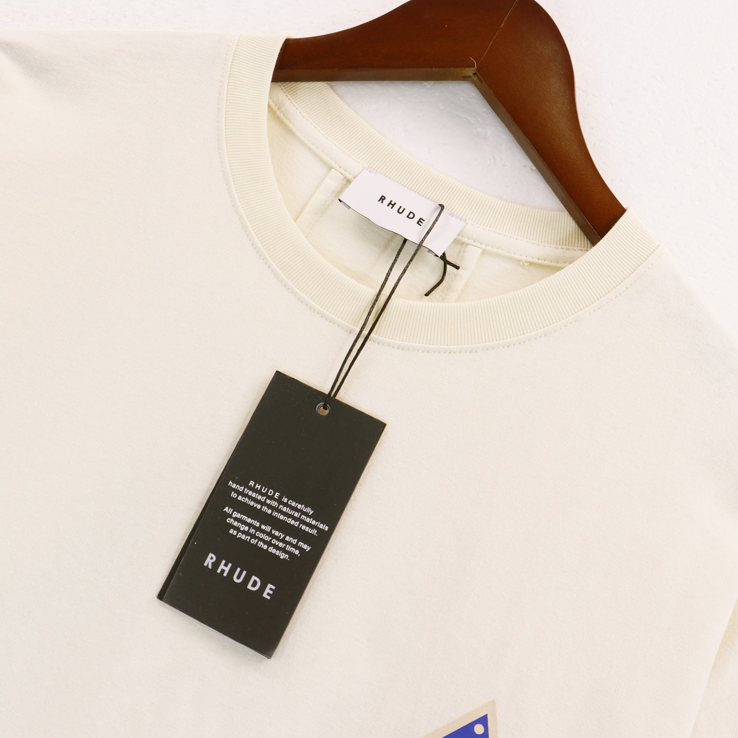 Rhude T-shirt Micro Label Alphabet Slogan Pattern Printed Short Sleeve T-shirt