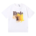Rhude T-shirt gradual change color bird print short sleeve T-shirt