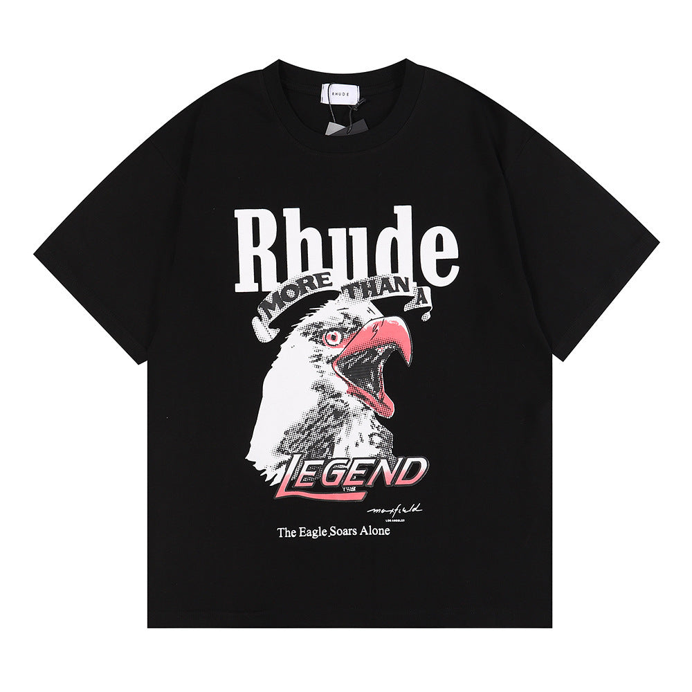 Rhude T-shirt Micro Eagle Letter Print Short Sleeve T-shirt