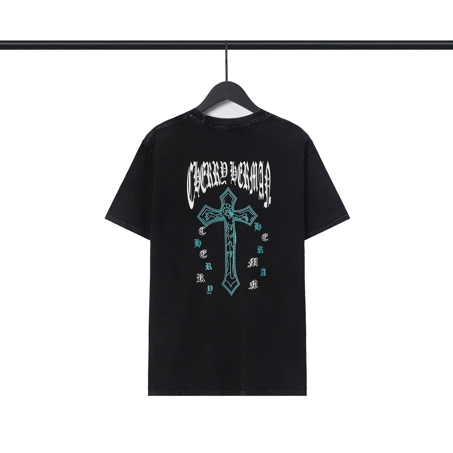 Chrome Heart T Shirts Crowe Ghost Horseshoe Cross Sanskrit Short Sleeve